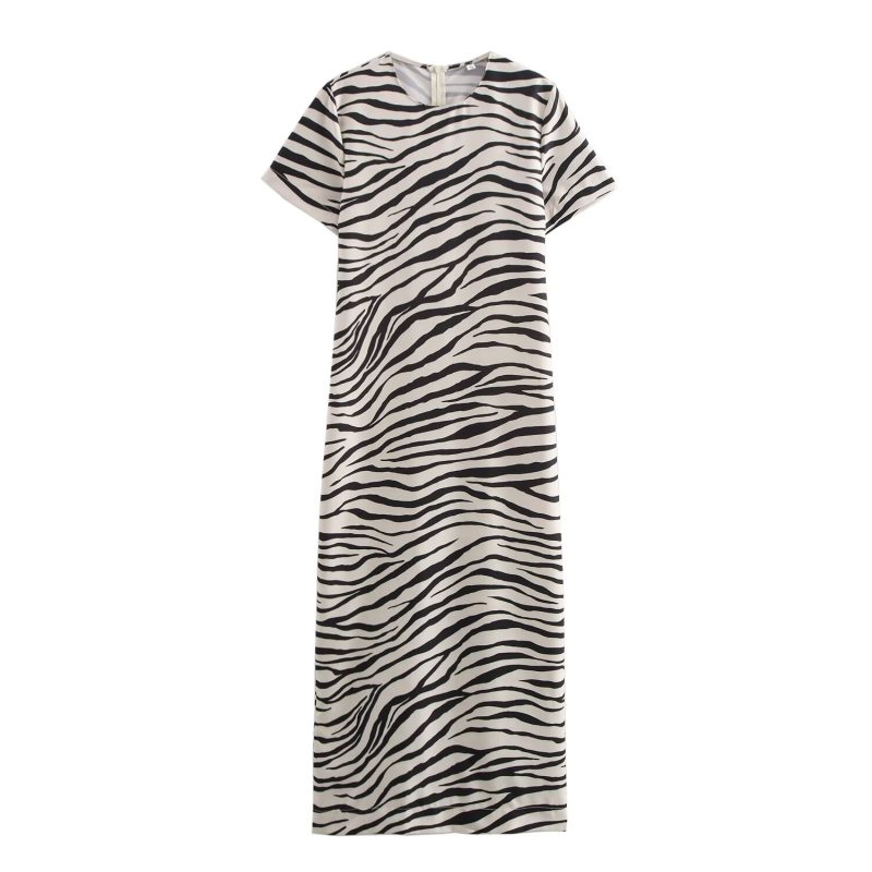 Autumn Graceful Animal Print Fashion Dress for Women
