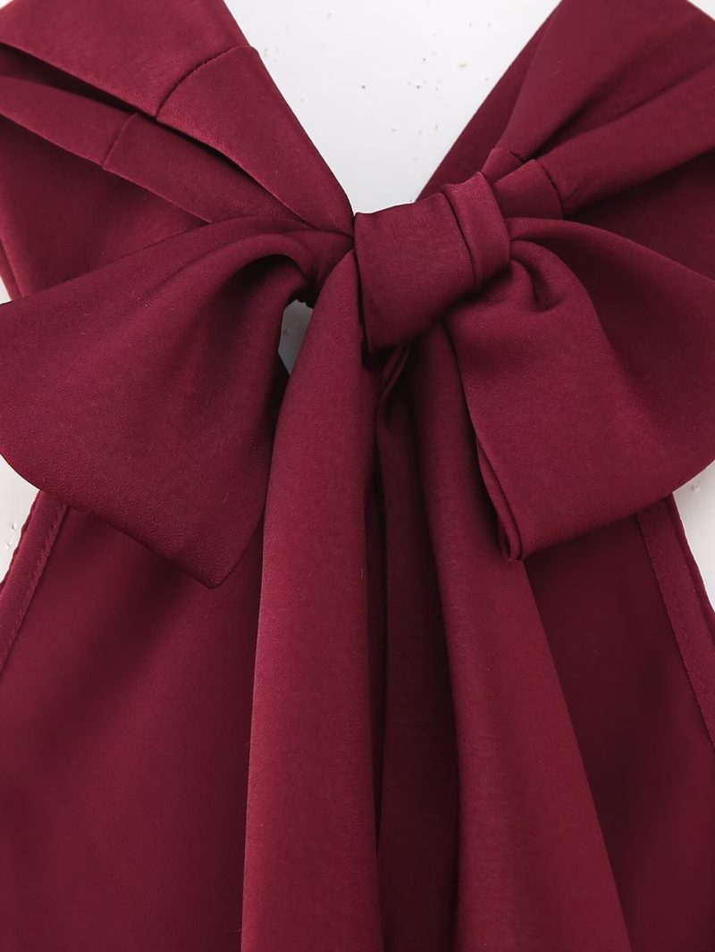 Two Tone Halter Neck Sleeveless Maxi Dress - Image 4