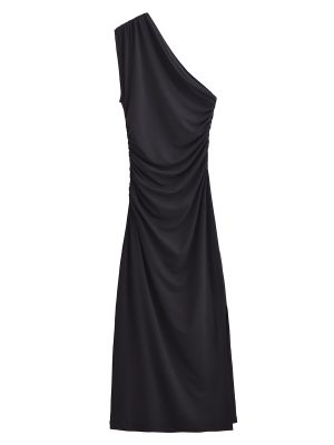 Flowy Asymmetric Midi Dress for Summer Women
