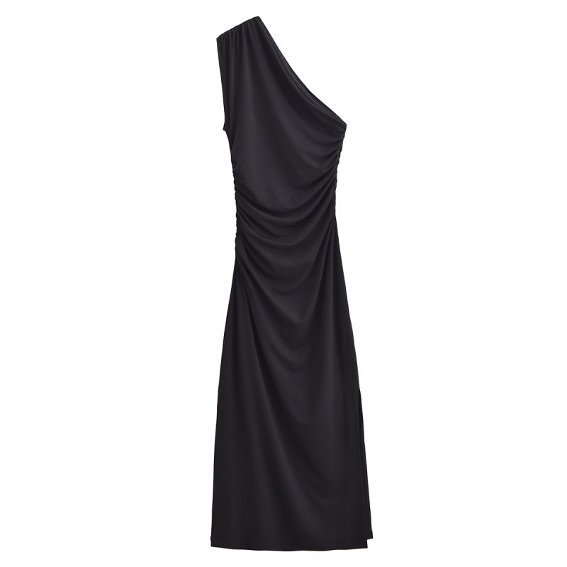 Flowy Asymmetric Midi Dress for Summer Women