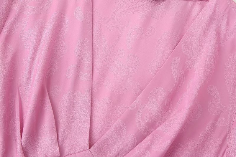 Spring French Jacquard Midi Dress for Women - Image 3