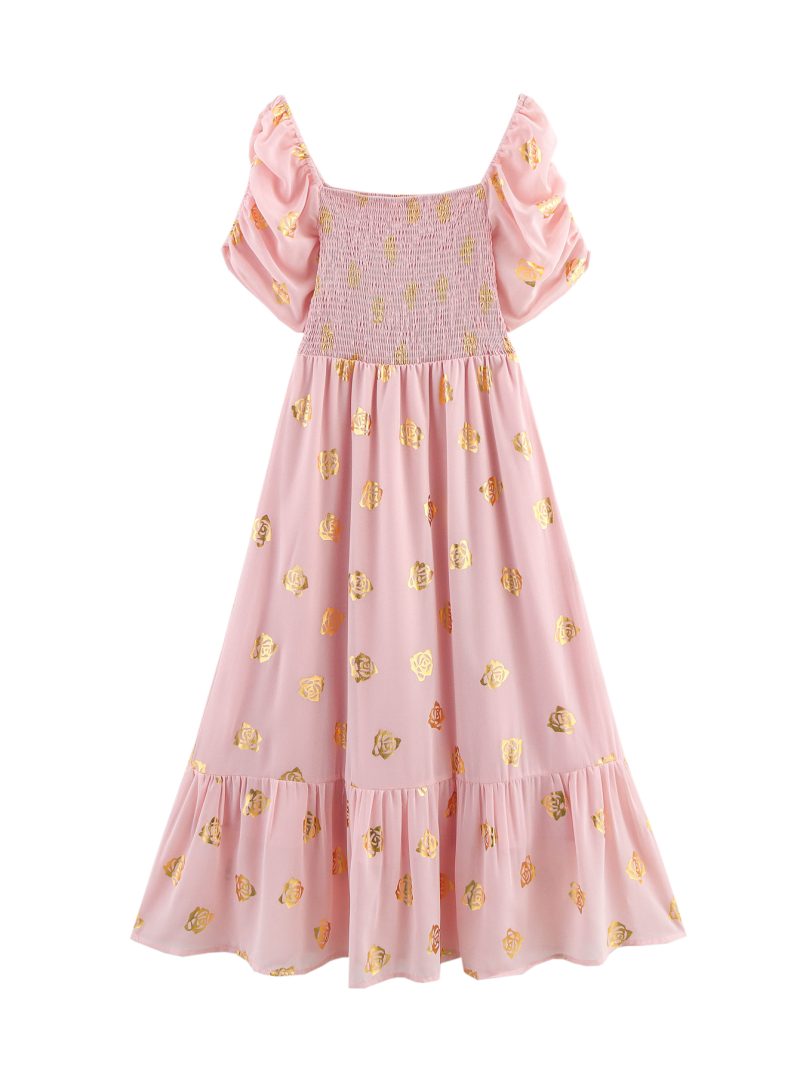 Lightweight Chiffon Bronzing Dress with Elegant Shine - Image 2