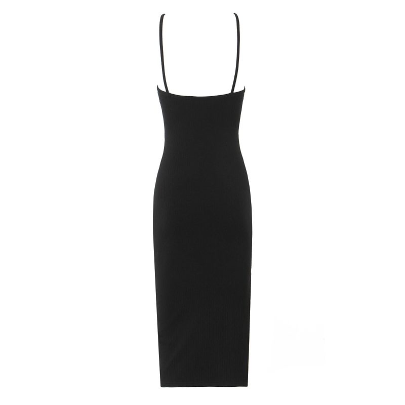 Spring Hollow Out Slim Fit Knitted Dress - Image 2
