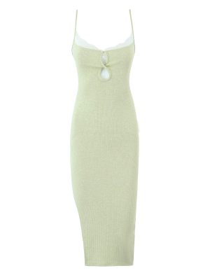 Spring Hollow Out Slim Fit Knitted Dress