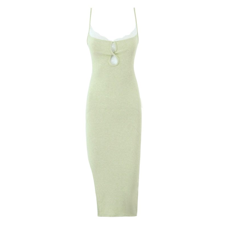 Spring Hollow Out Slim Fit Knitted Dress