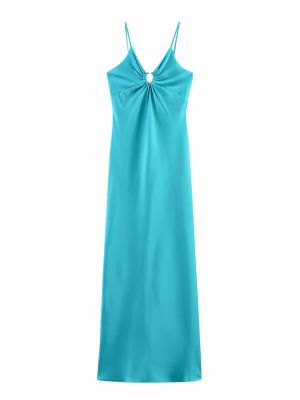 Spring Women’s Slim Fit Satin Casual Sling Dress