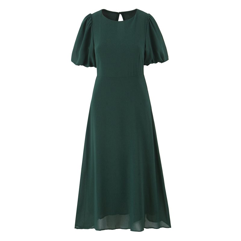 Summer French Vintage Floral Puff Sleeve Dress - Image 2