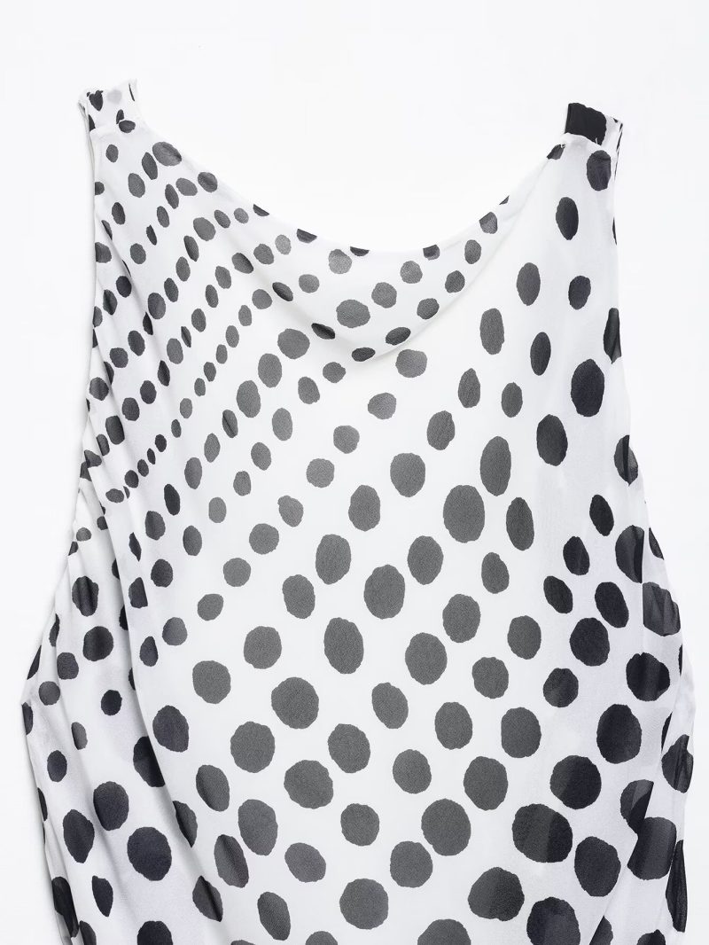 Early Spring Polka Dot Long Women’s Dress - Image 3