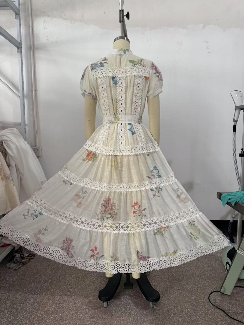 Summer Chiffon Floral Vintage Cutout Print Dress - Image 2