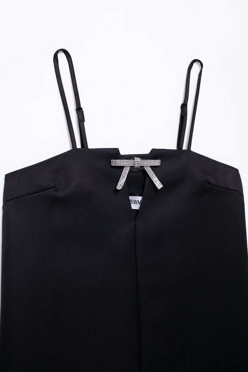 Summer Women’s Backless Spaghetti Strap Bow Dress - Image 3