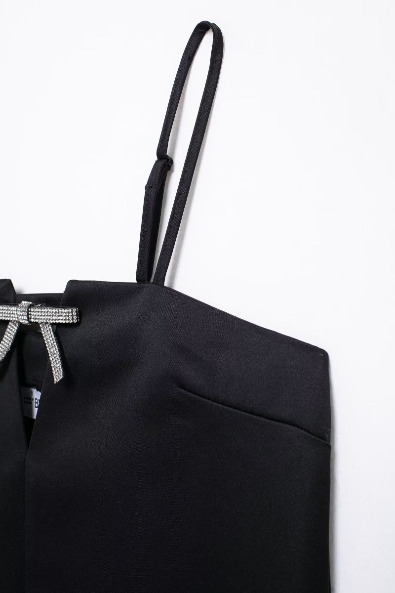 Summer Women’s Backless Spaghetti Strap Bow Dress - Image 4