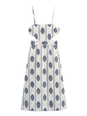 Women’s Embroidered Hollow Out Midi Sling Dress