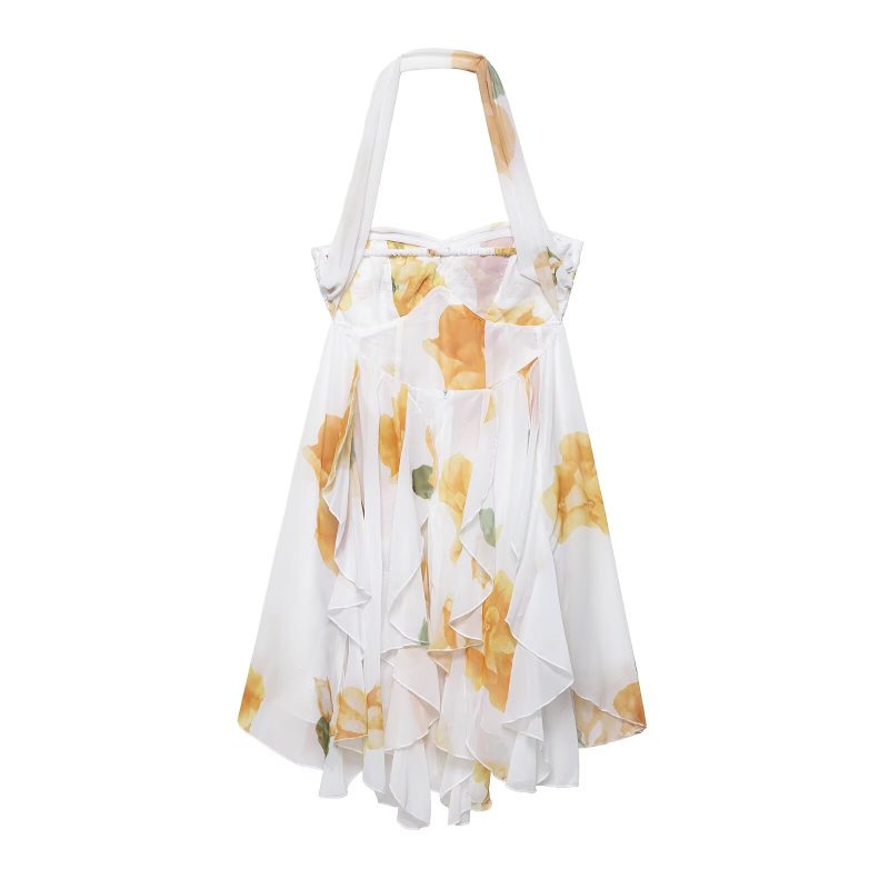 French Style Women’s Summer Vacation Print Dress - Image 2