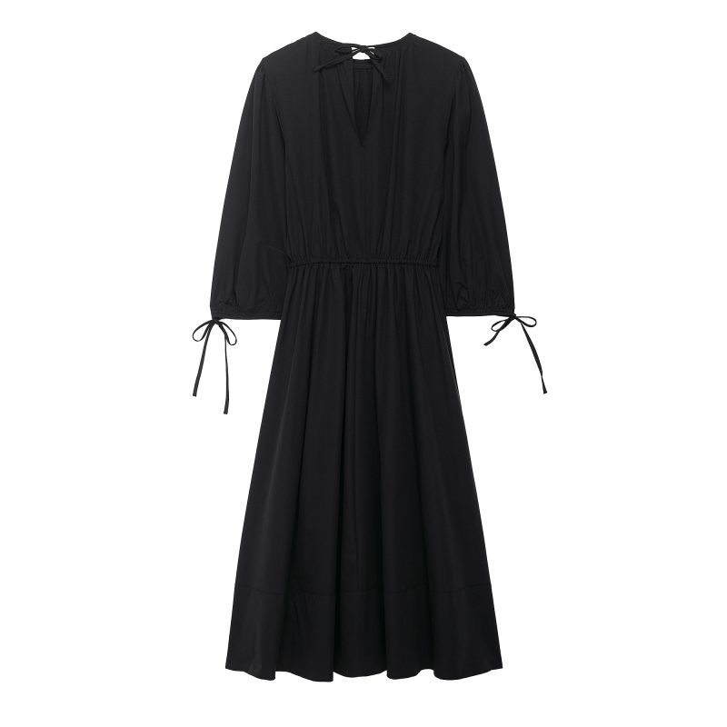 Women’s Pleated Poplin Summer Casual Dress - Image 2