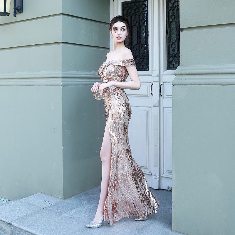 Women’s Sequin Fishtail Cocktail Evening Party Dress - Image 4