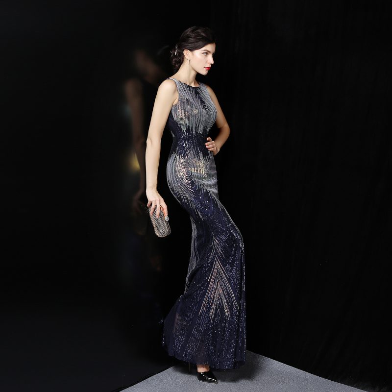Women’s Long Slim Fairy Evening Party Dress - Image 4