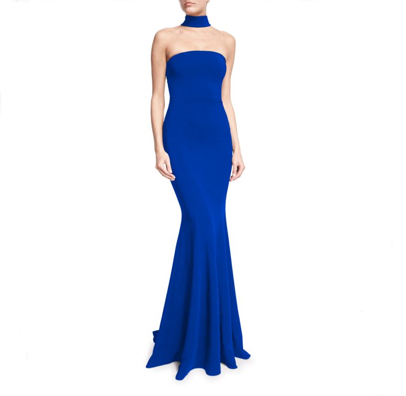 Women’s Fishtail Halter Maxi Evening Dress - Image 2