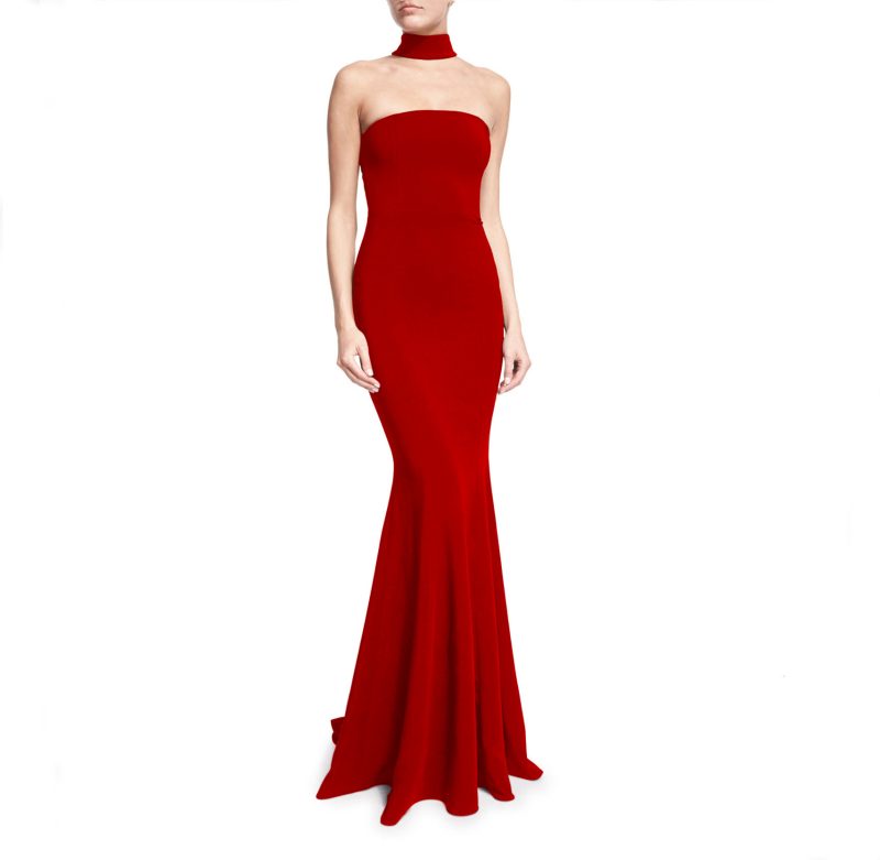 Women’s Fishtail Halter Maxi Evening Dress
