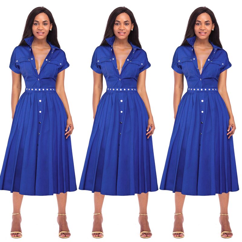 Elegant Slim Fit A-Line Evening Party Dress - Image 3