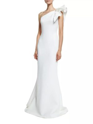 Women’s One-Shoulder Ruffle Sleeve Slim Dress