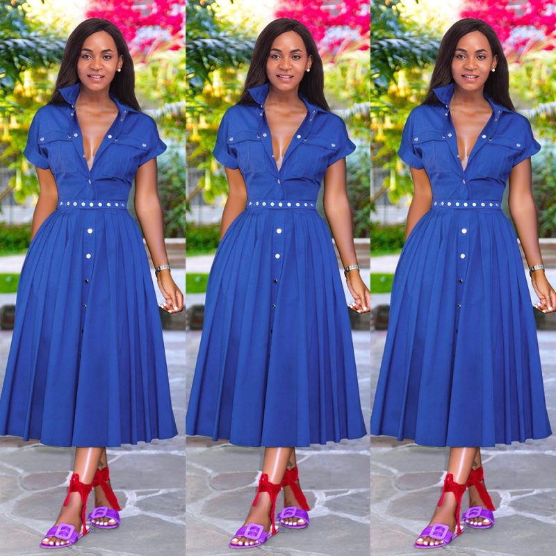 Elegant Slim Fit A-Line Evening Party Dress - Image 2