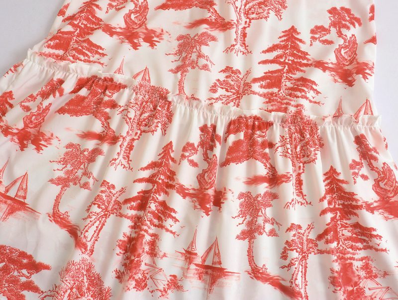 Women’s Spring Ruffled Print Sleeveless Maxi Sundress - Image 4