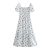 8423 Blue Printed Dress