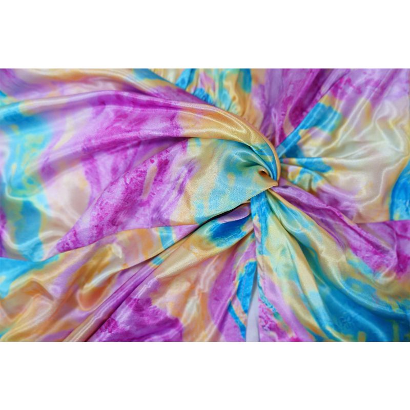 Women’s Tie Dye Waist Dress with Split - Image 4