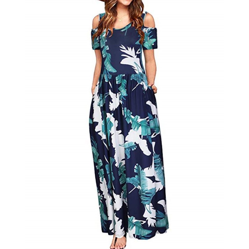 Casual Round Neck Short Sleeve Women’s Dress