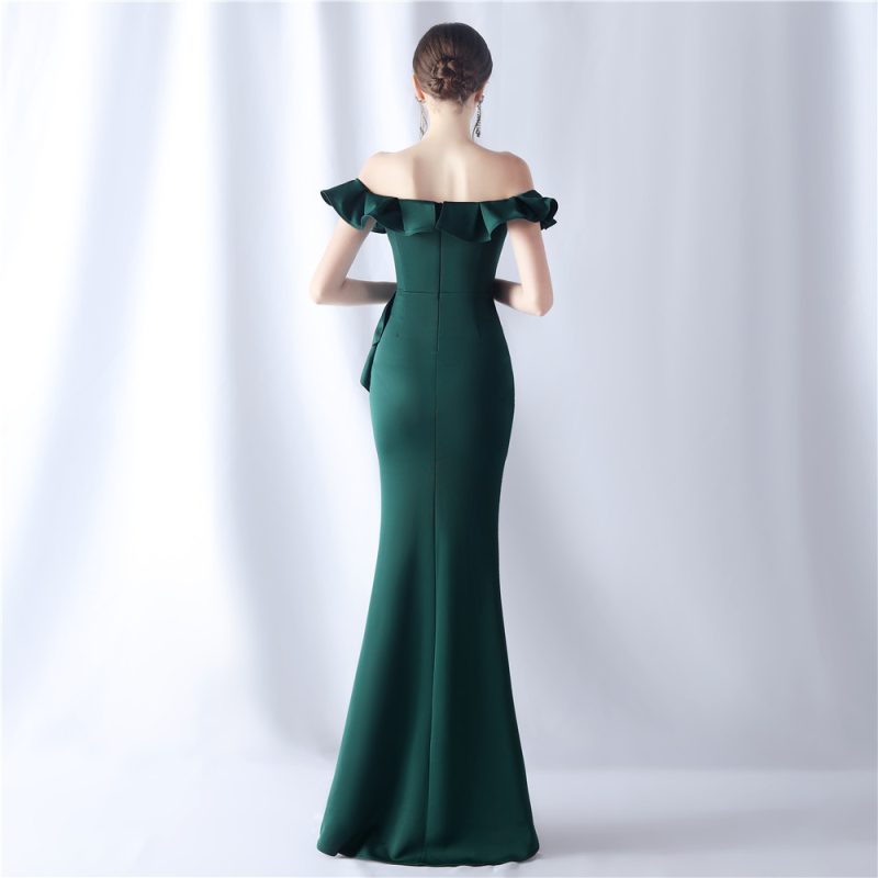 Elegant Satin Strapless Evening Dress for Bridesmaids - Image 4