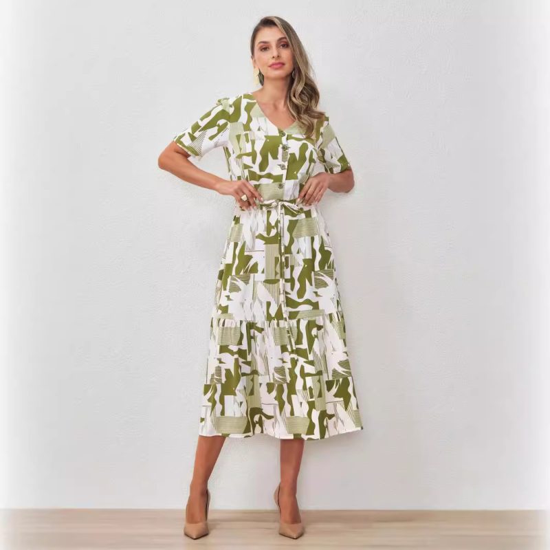 Women’s Lace Midi Dress with Cardigan Design
