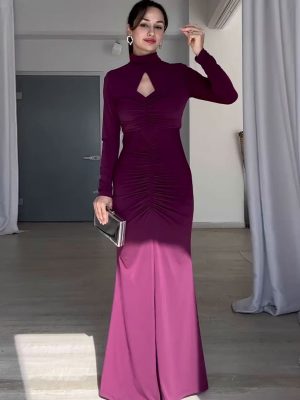 Autumn Slim Fit Backless Waist Tight Dress