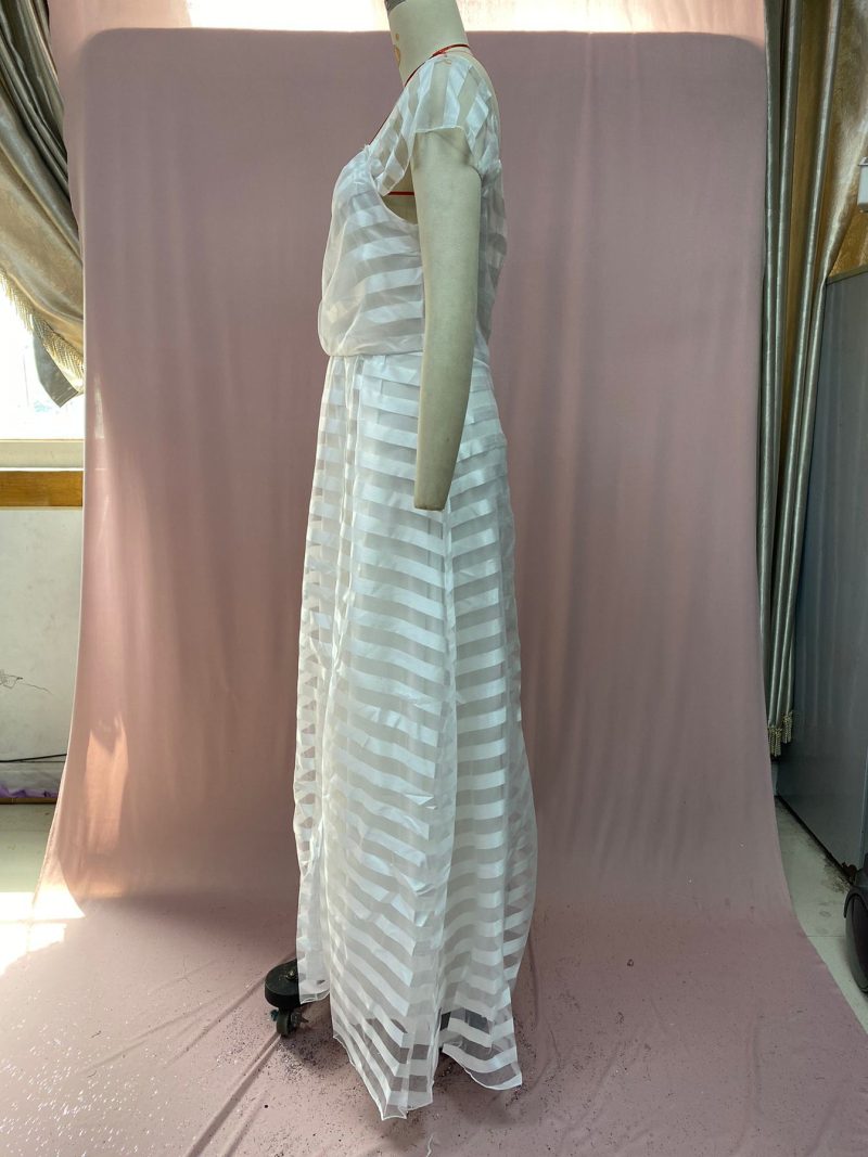 Summer White See Through Deep V Plunge Dress - Image 2