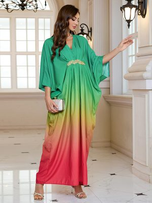 Gradient Maxi Beach Robe Bikini Cover Up