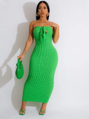 Women's Summer Lace-Up Chest Wrapped Bodycon Dress