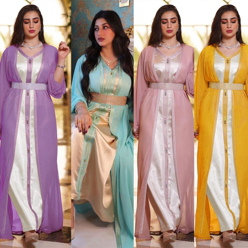Middle East Women’s Plus Size Chiffon Two-Piece - Image 4