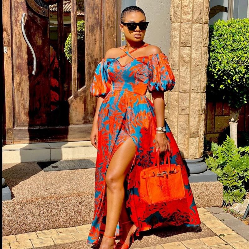 Women’s Floral Print V-Neck Halter Maxi Dress - Image 2