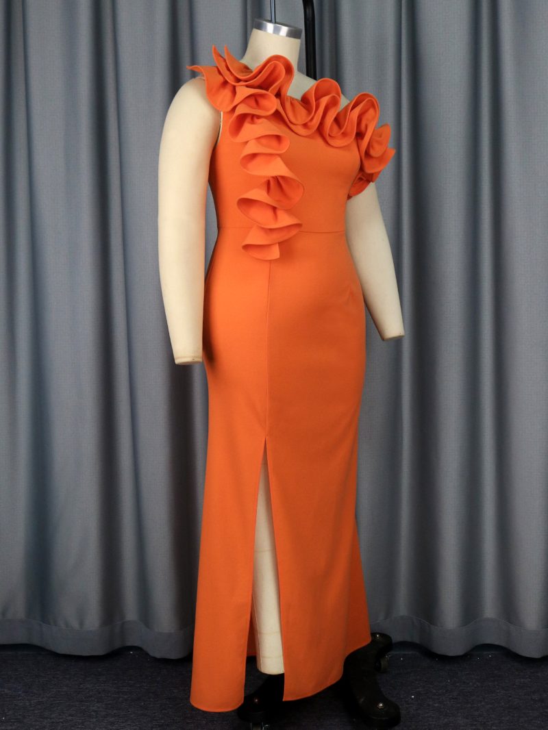 Elegant Spring Summer Off-Shoulder Sleeveless Party Dress - Image 2