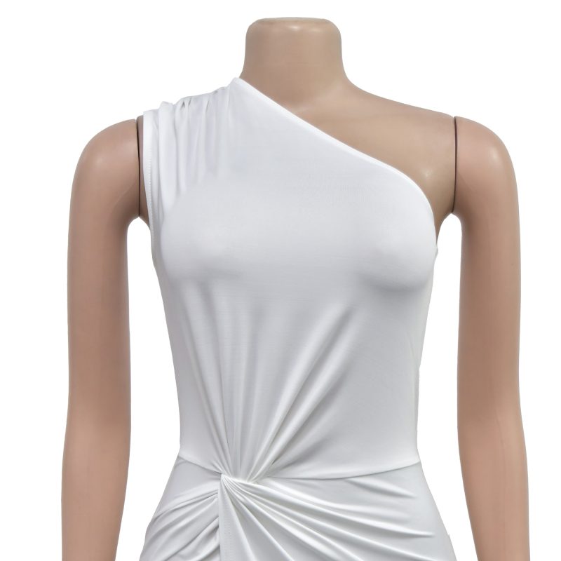 Women's Slim Fit One Shoulder Evening Dress - Image 4