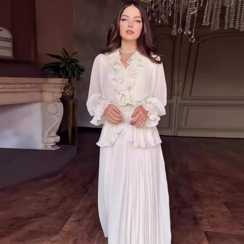 Fall Retro Long Sleeve High Waist Slim Dress - Image 2