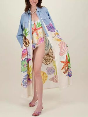 Autumn Printed Single Breasted Long Sleeve Shirt