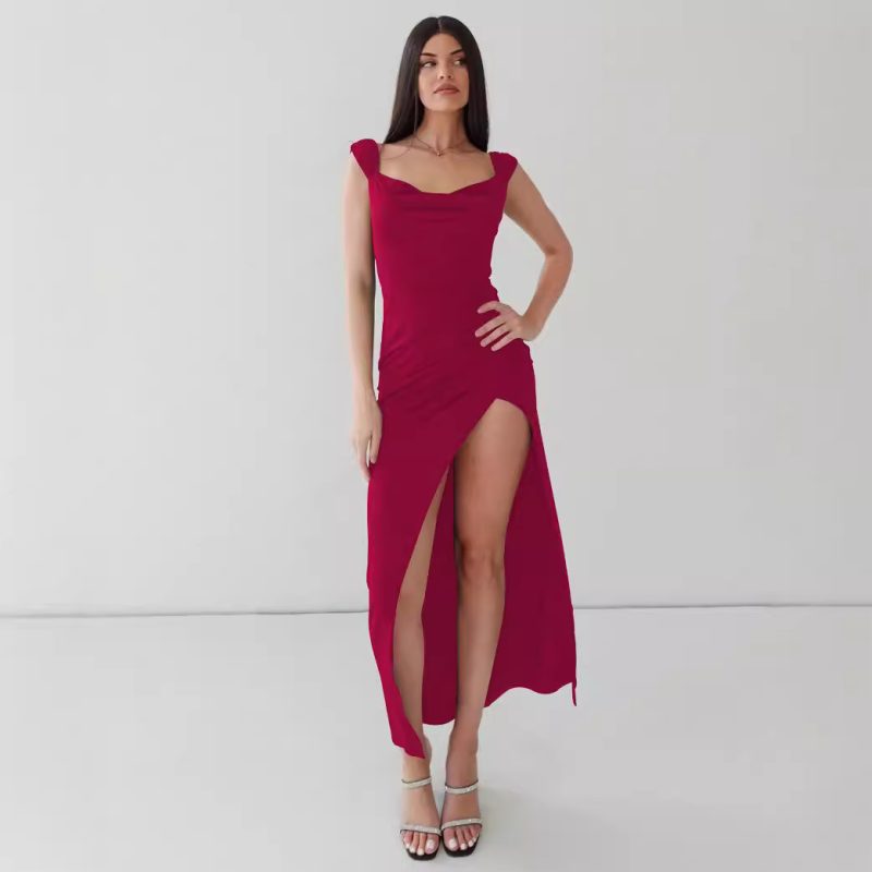 Women’s Autumn Slim Fit Backless Lace-Up Dress - Image 3