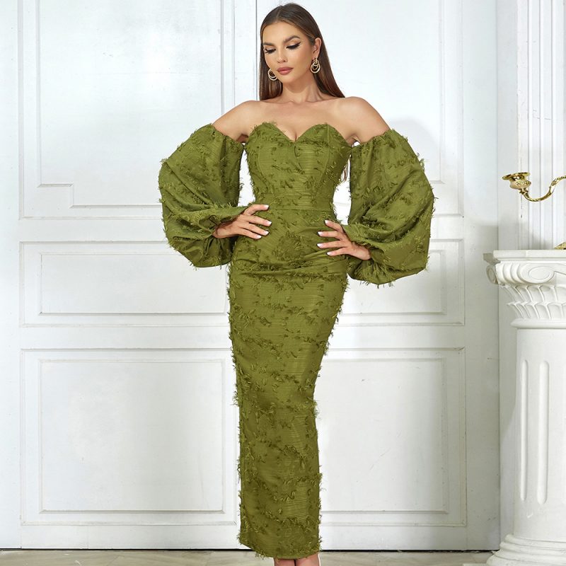 Women’s Strapless Slim Long Evening Dinner Dress