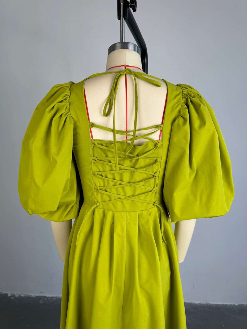 Women's Sweet Fresh High Waist A-Line Autumn Dress - Image 4