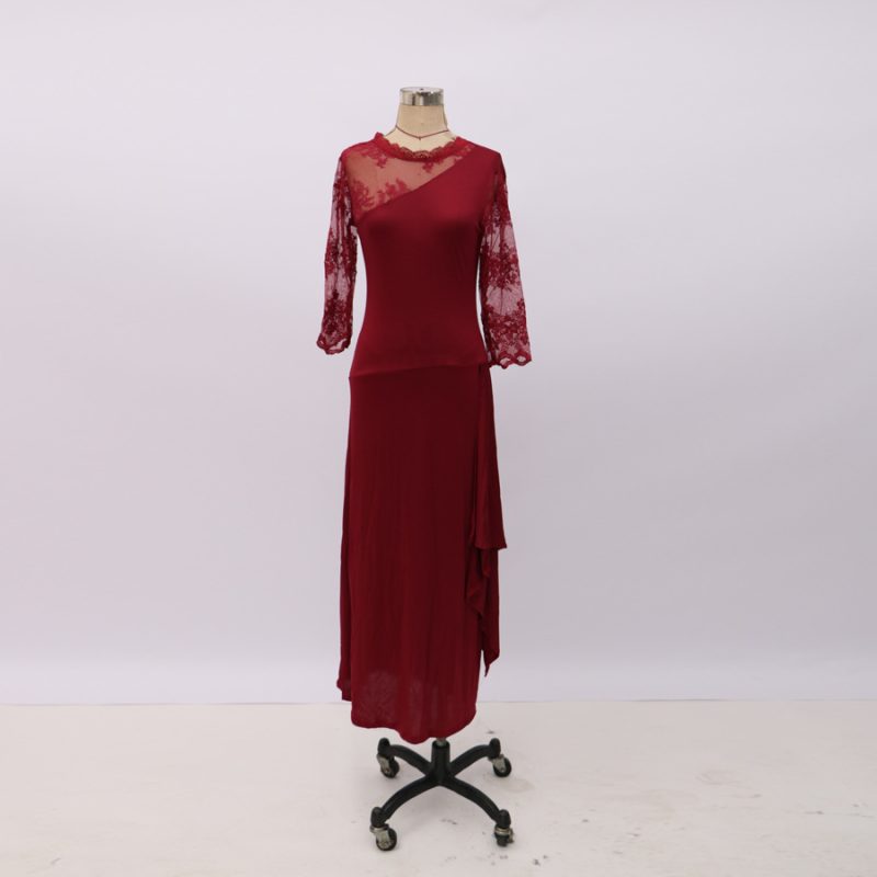 Women’s Long Lace See Through Wedding Dress - Image 3