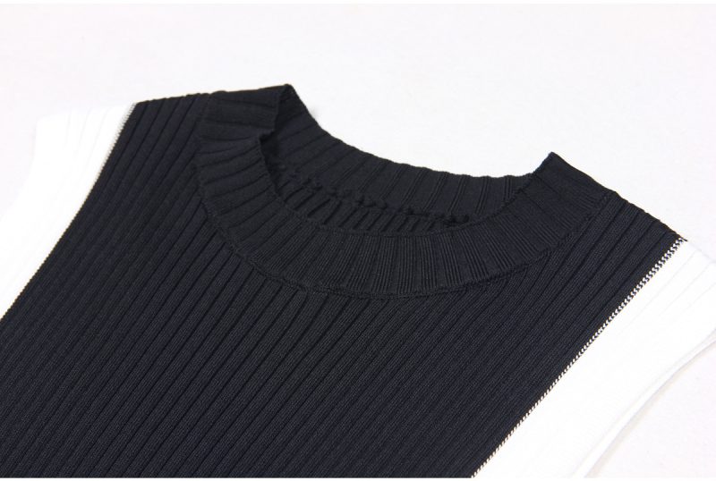Summer Sleeveless Slim Fit Women Knitted Dress - Image 2