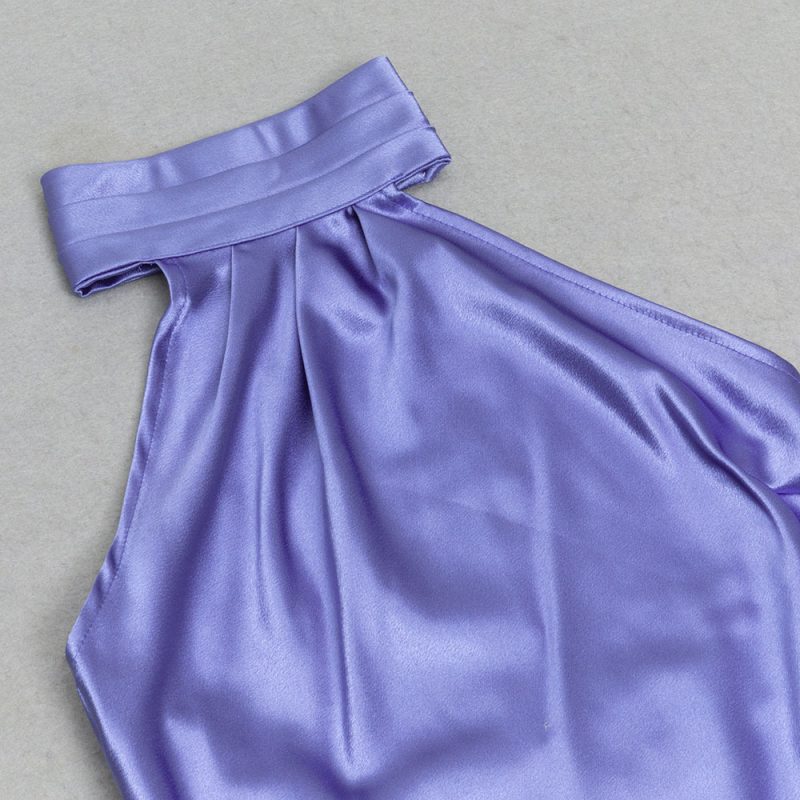 Women’s Summer Simple Sleeveless Halter Neck Dress - Image 4