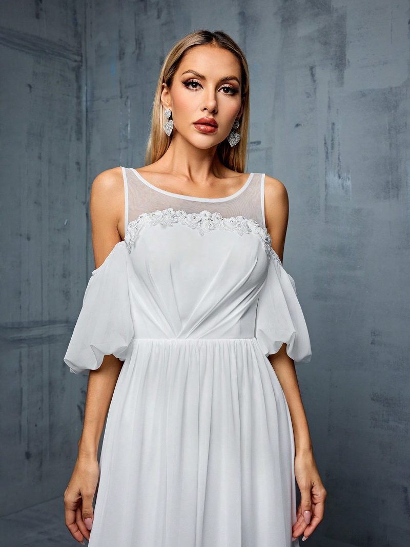 Women's Half Sleeve Slim Fit Cocktail Ball Dress - Image 4
