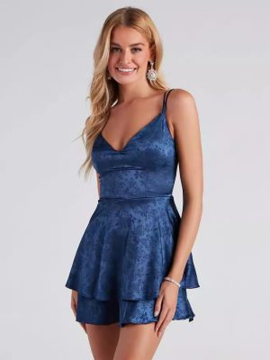 Summer V-Neck Strappy Backless Evening Women’s Dress