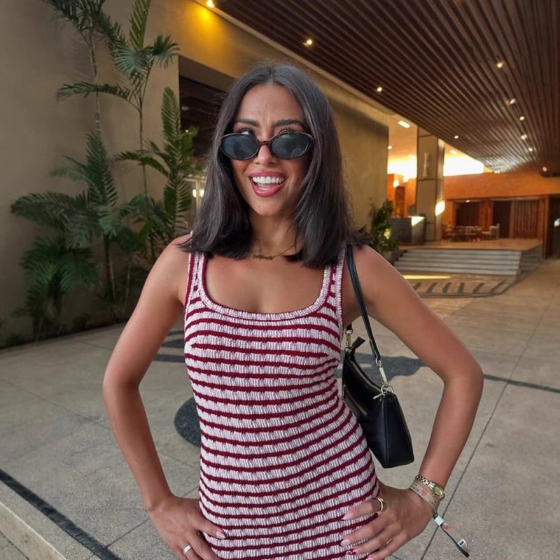 Women’s Summer Sleeveless Striped Casual Midi Dress - Image 4